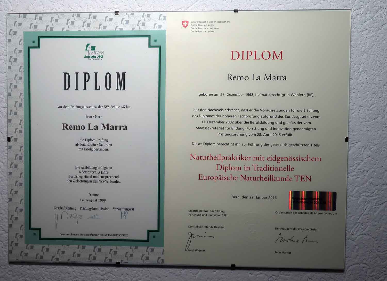 Naturheilpraxis-Worb-Bern-Diplome